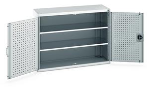 Bott Tool Storage Cupboards for workshops with Shelves and or Perfo Doors Bott Perfo Door Cupboard 1300Wx525Dx1000mmH - 2 Shelves
